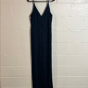 Francesca’s Collection  Teal Sparkle Wide Leg Blue Women's Jumpsuit- NWT